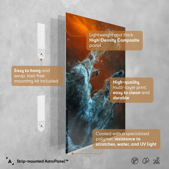 Pillars of Creation Poster (in Mid-Infrared)