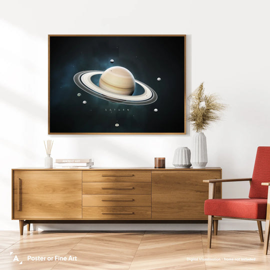 A Portrait of the Solar System: Saturn Poster