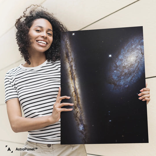 Spiral Galaxy Pair NGC 4302 and NGC 4298 Poster