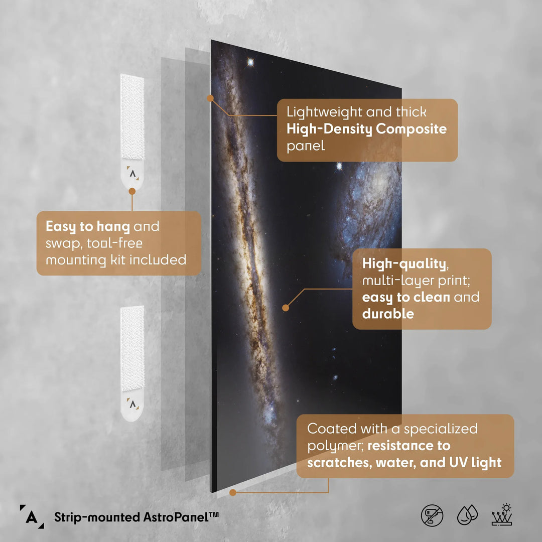 Spiral Galaxy Pair NGC 4302 and NGC 4298 Poster