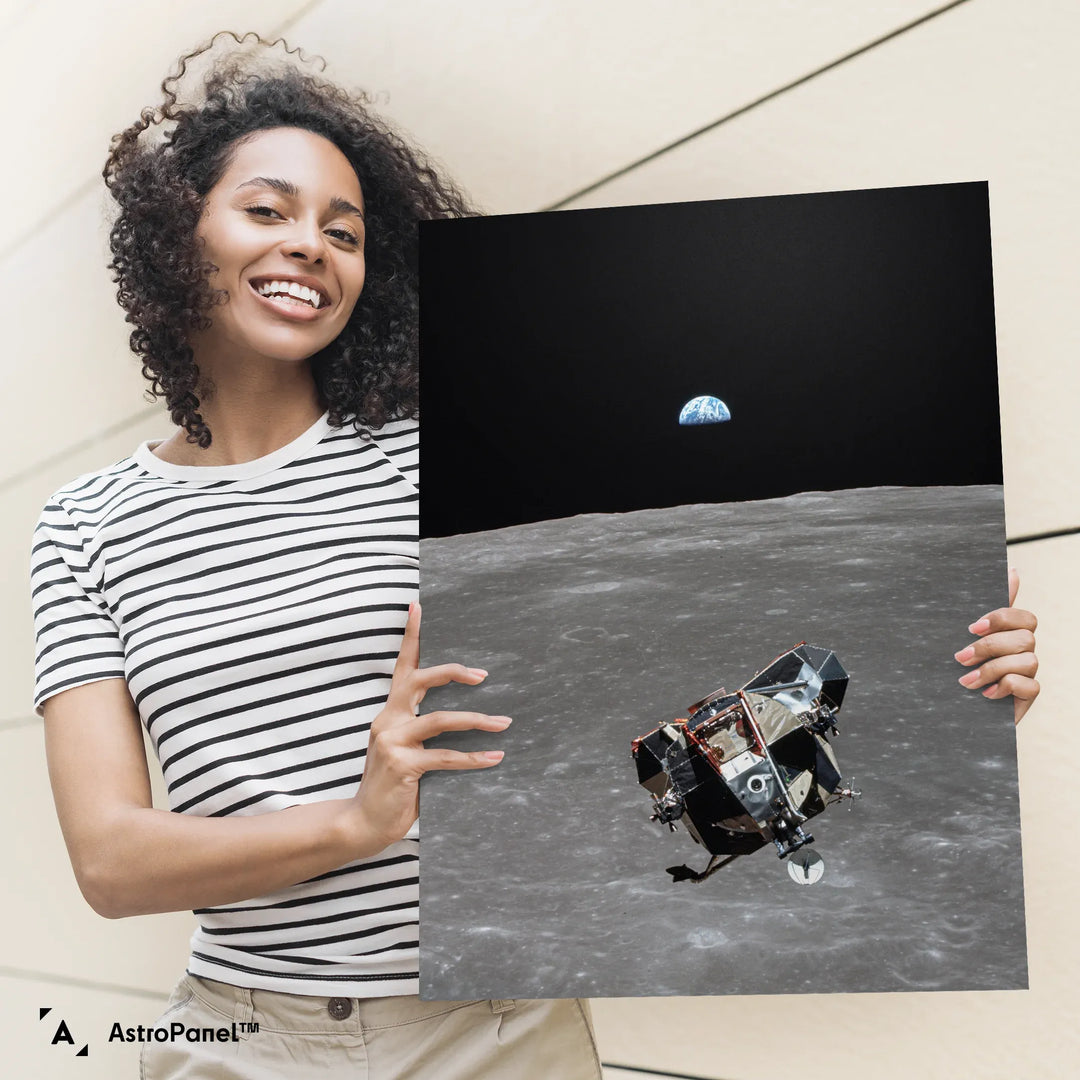Apollo 11 Mission: Lunar Module, Moon & Earth (Michael Collins) Poster