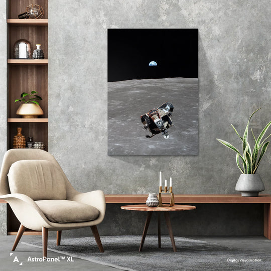 Apollo 11 Mission: Lunar Module, Moon & Earth (Michael Collins) Poster
