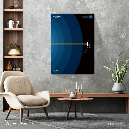 Voyager 2 Interstellar Space Poster (Blue Version)
