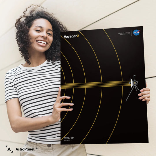 Voyager 2 Interstellar Space Poster (Gold Version)