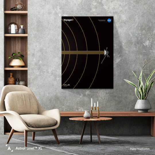 Voyager 2 Interstellar Space Poster (Gold Version)