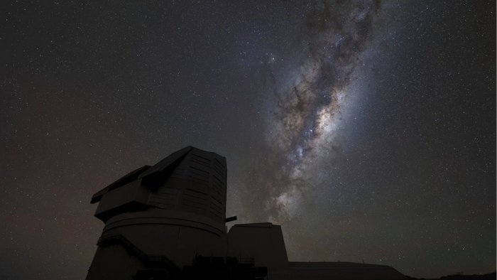 vera c rubin observatory by night