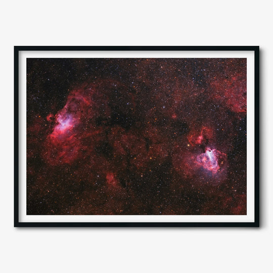 Lionel Majzik: Eagle and Omega Nebulae Poster