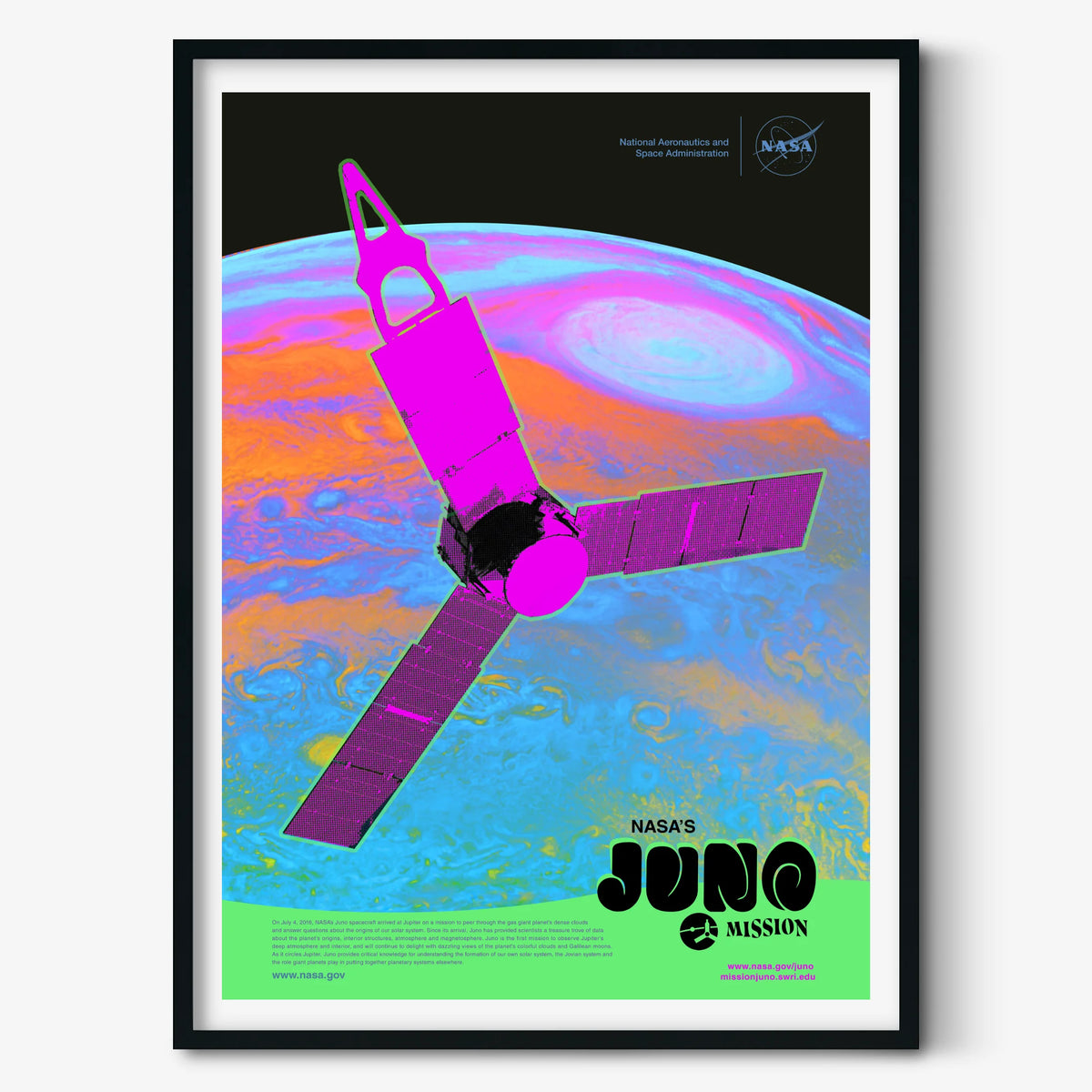 NASA Juno Mission Anniversary Poster