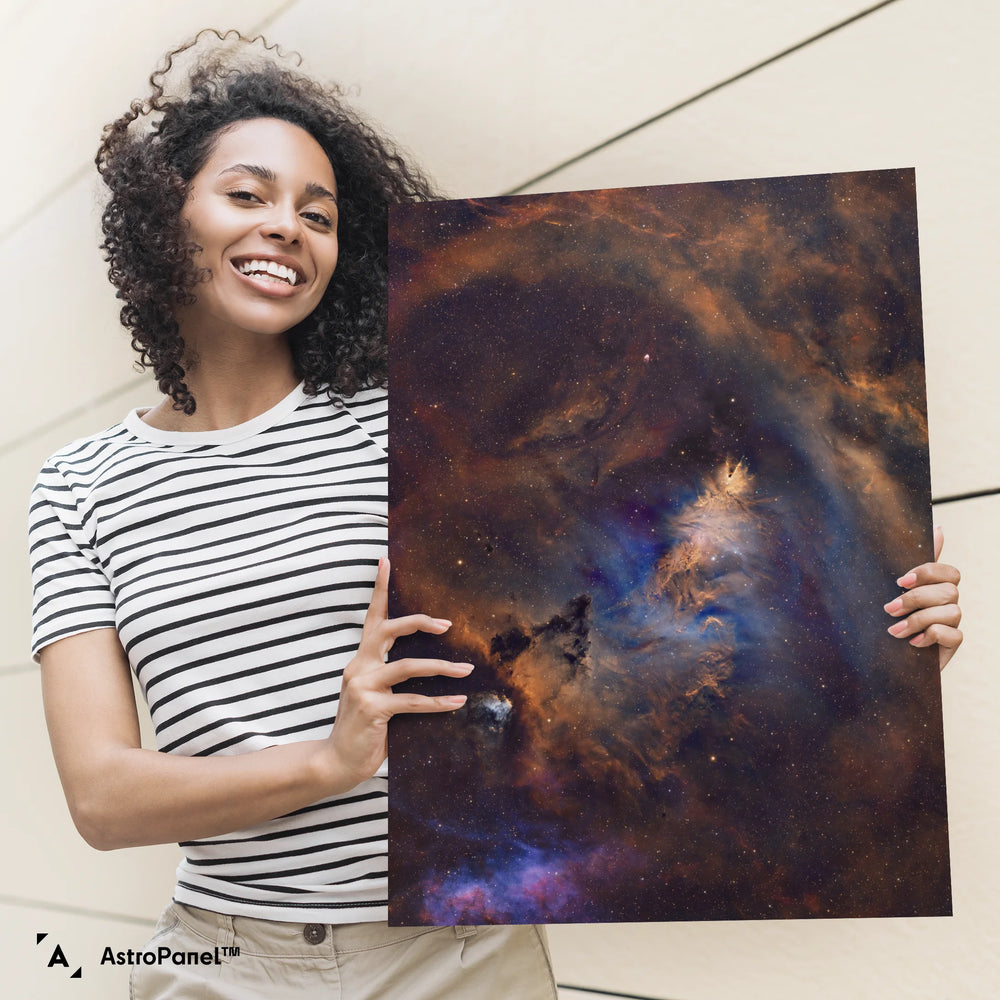 Rod Prazeres: Celestial Masterpiece - The Christmas Tree Cluster and Cone Nebula Poster