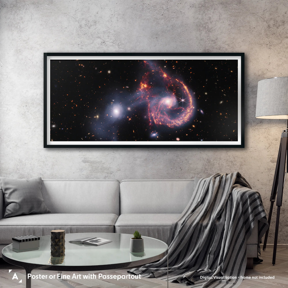 JWST: Arp 107 Panorama Poster