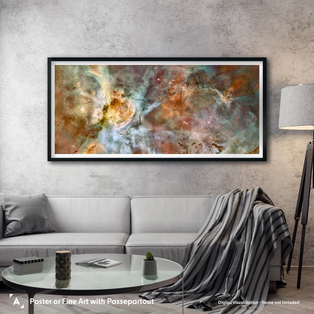 HST: Star Birth in Carina Nebula Panorama Poster