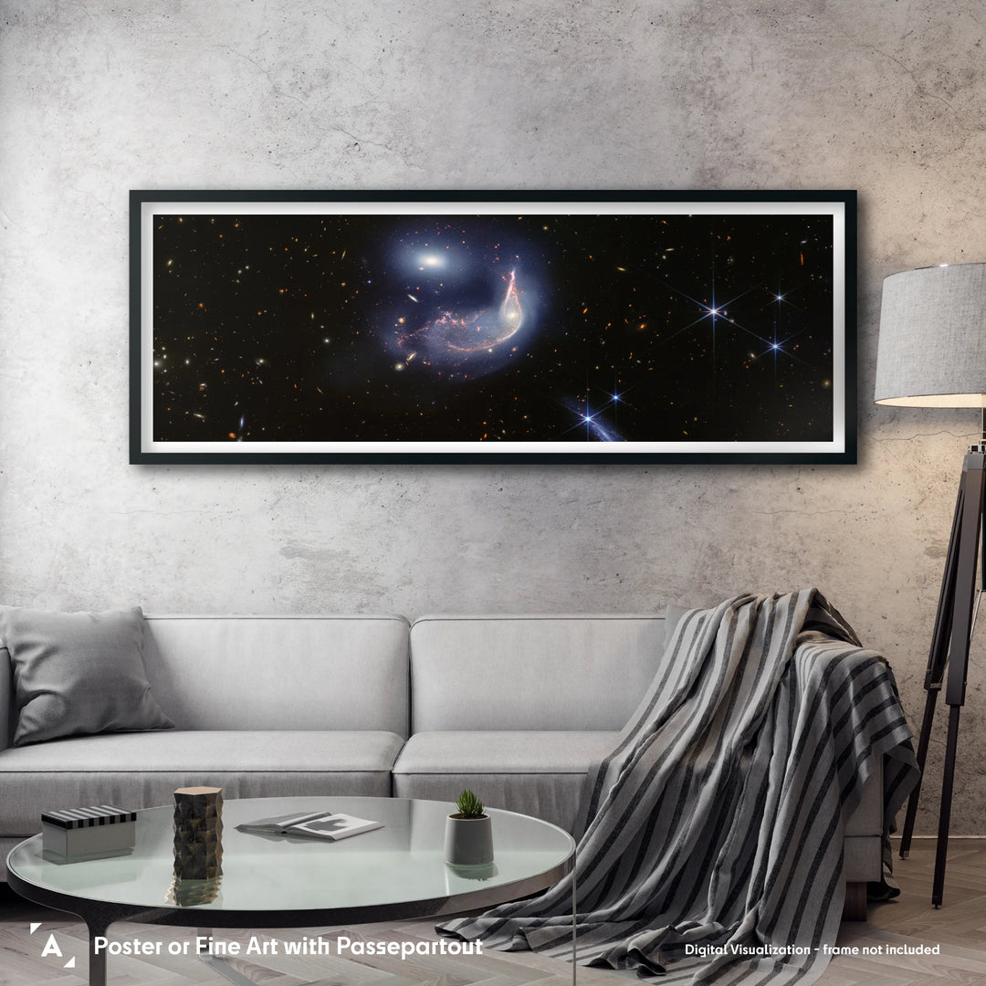 JWST: Interacting Galaxies Arp 142 Panorama Poster