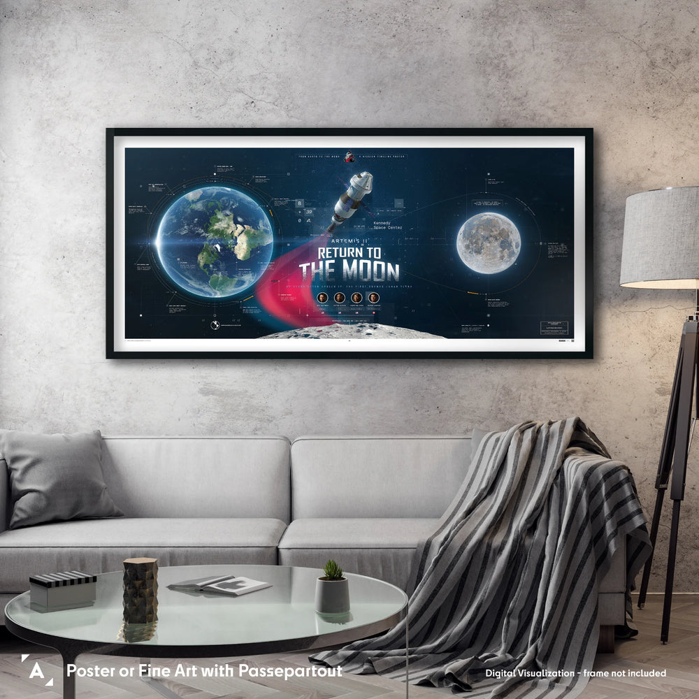 Artemis II: Crewed Lunar Flyby Mission Profile – Limited Edition Panorama