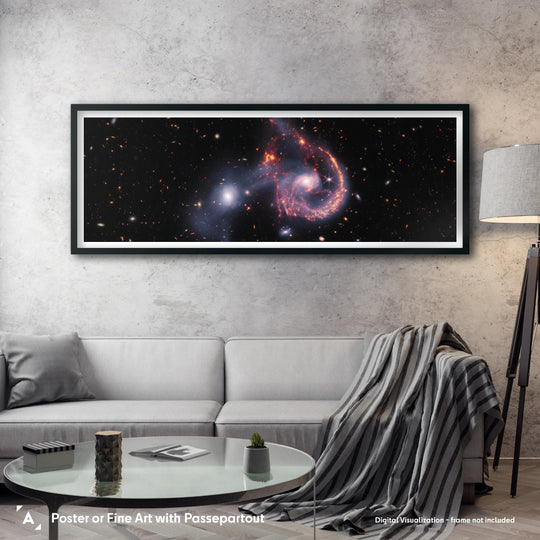 JWST: Arp 107 Panorama Poster