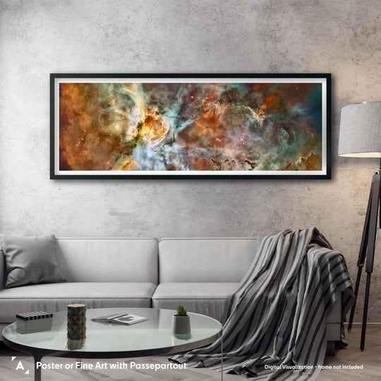 HST: Star Birth in Carina Nebula Panorama Poster