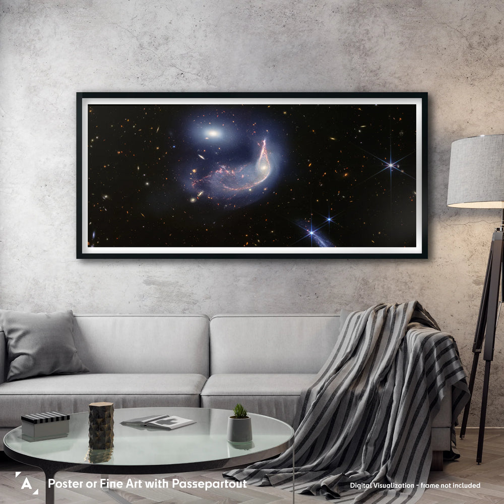 JWST: Interacting Galaxies Arp 142 Panorama Poster