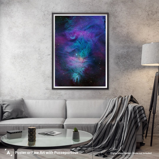 Steve Leonard: Cone Nebula and Christmas Tree Cluster Poster