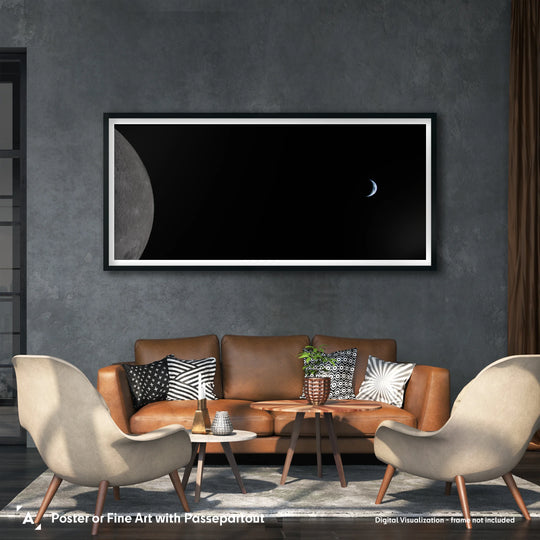 Earthset Over the Lunar Limb Panorama, Artemis II