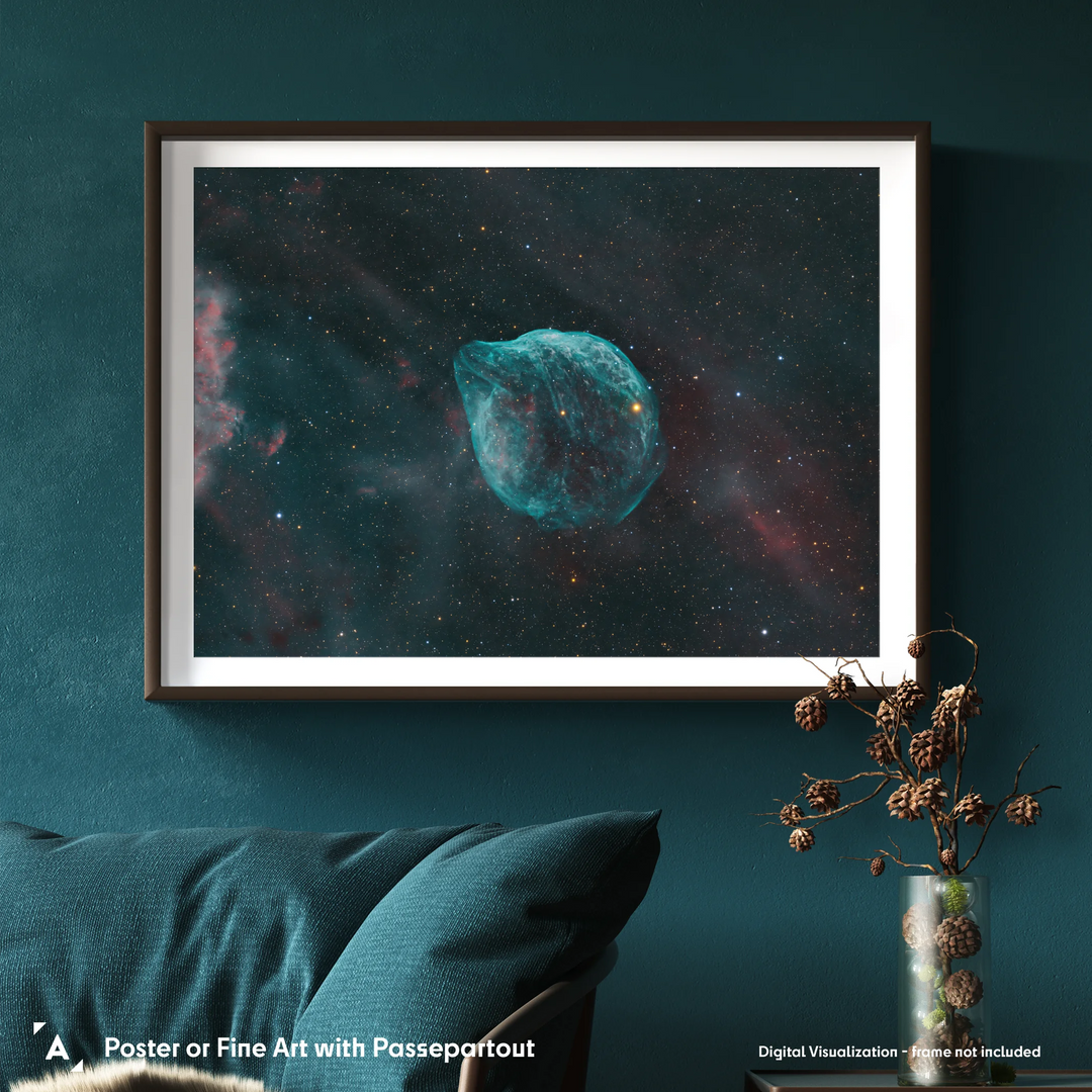 Rod Prazeres: A Celestial Sentinel in the Depths of Space - The Dolphin Head Nebula Poster