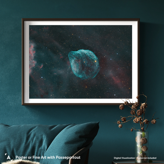 Rod Prazeres: A Celestial Sentinel in the Depths of Space - The Dolphin Head Nebula Poster