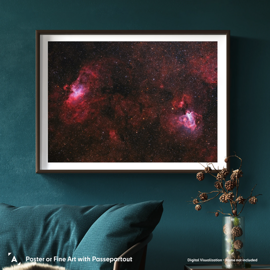 Lionel Majzik: Eagle and Omega Nebulae Poster