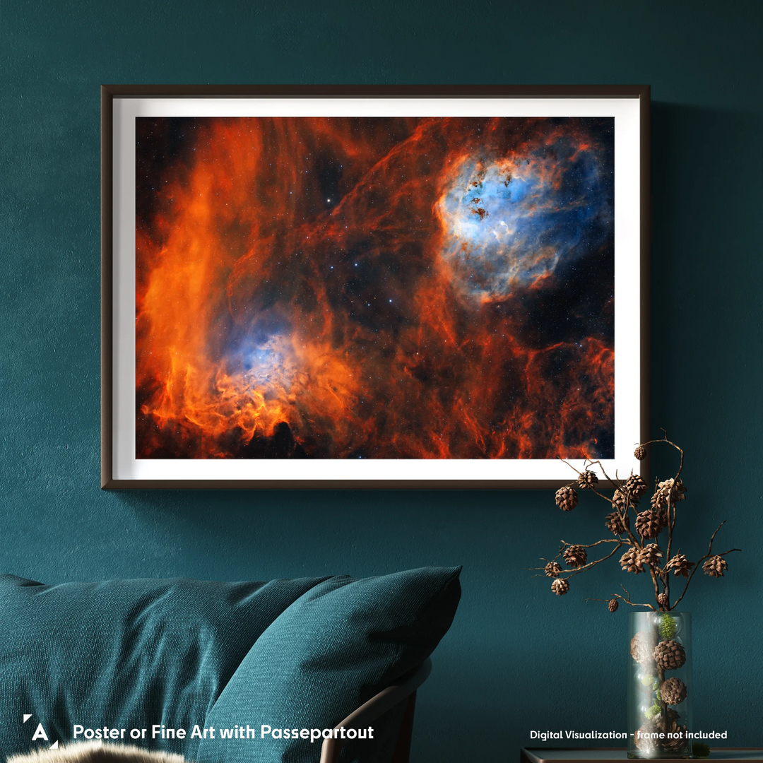 Logan Carpenter: The Flame Nebula and the Tadpoles Nebula Poster