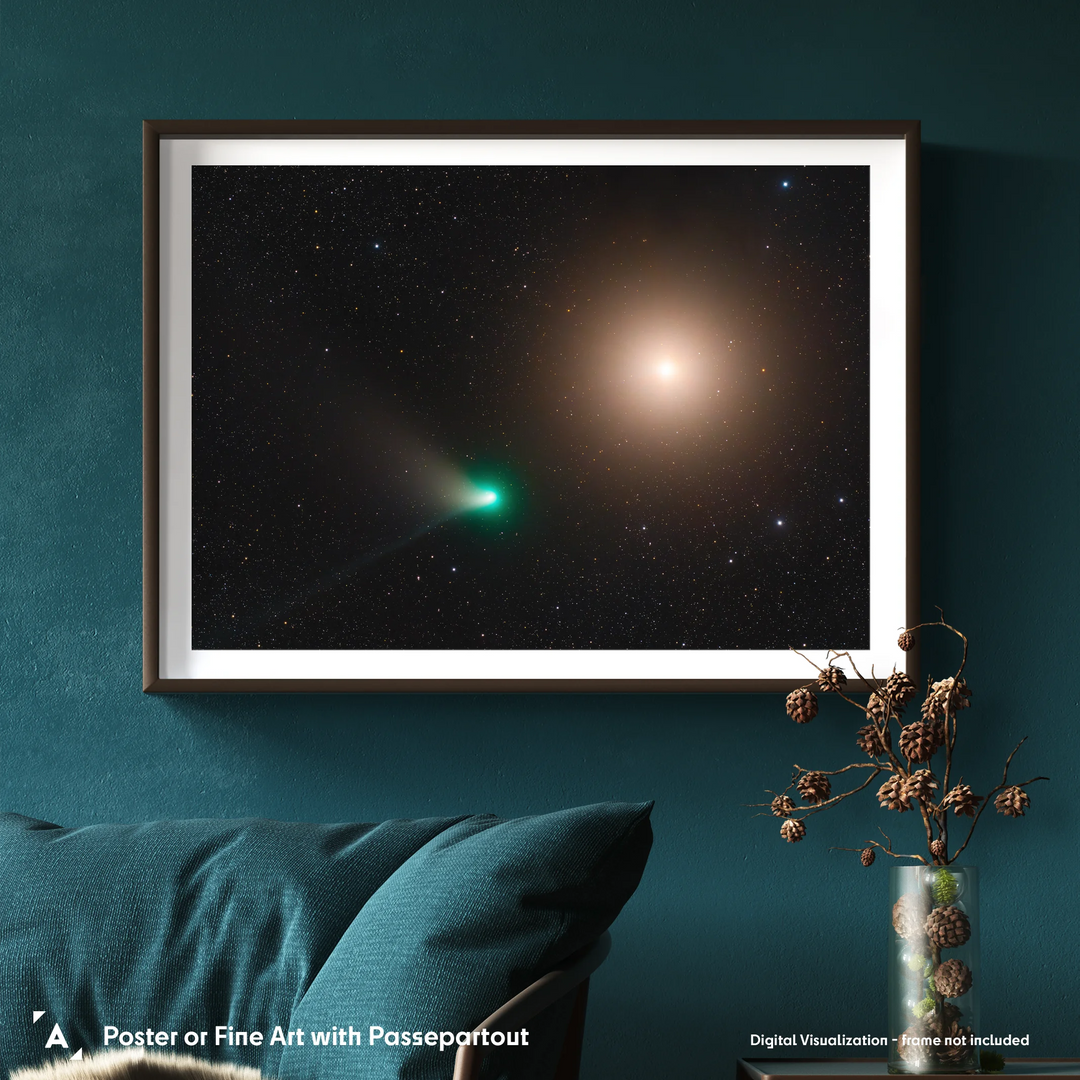 Lionel Majzik: Comet C2023 E3 and Mars Poster