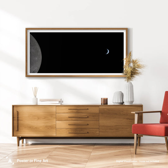 Earthset Over the Lunar Limb Panorama, Artemis II