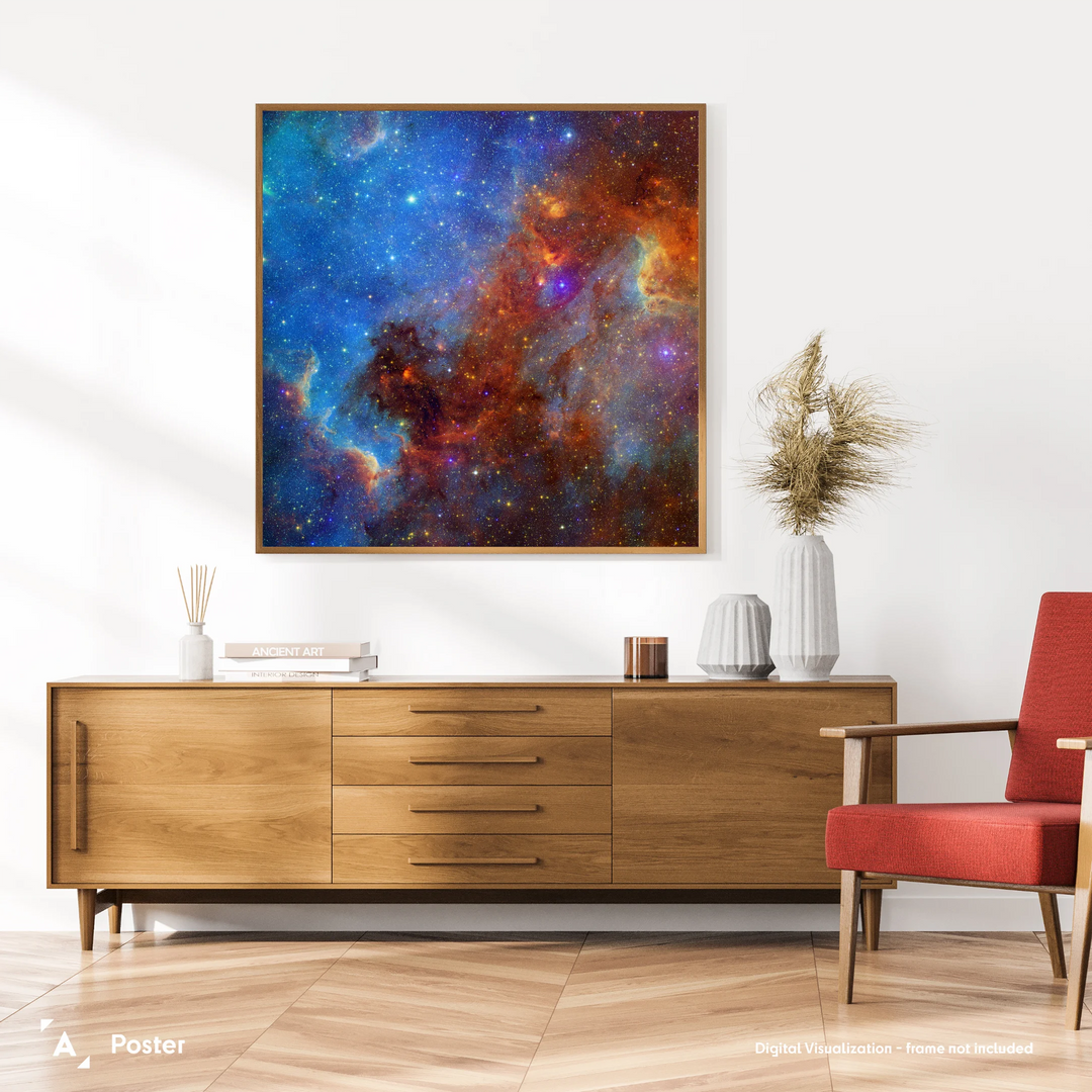 Spitzer Space Telescope Poster: North America Nebula in Different Lights