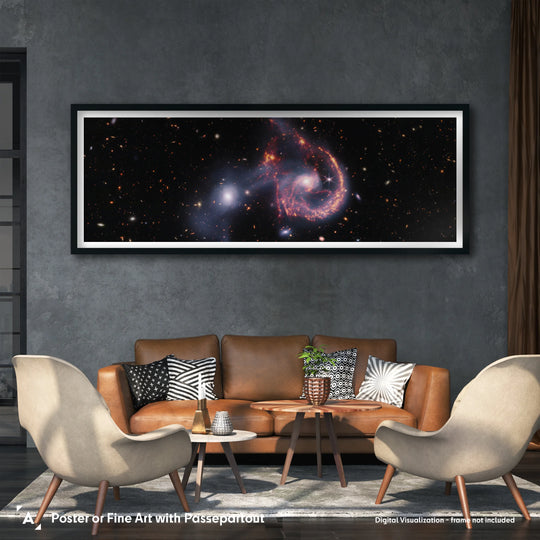 JWST: Arp 107 Panorama Poster