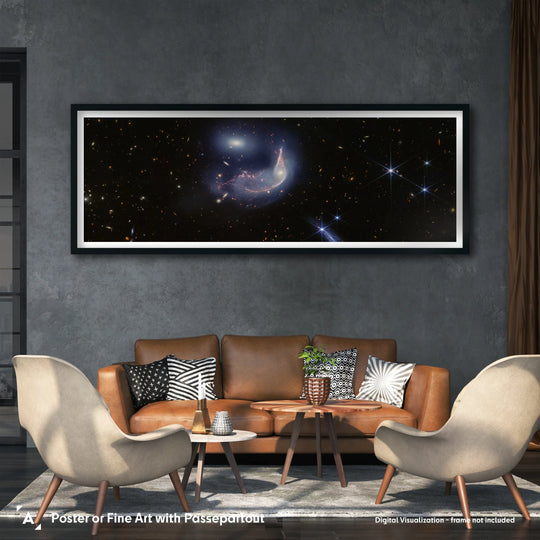 JWST: Interacting Galaxies Arp 142 Panorama Poster