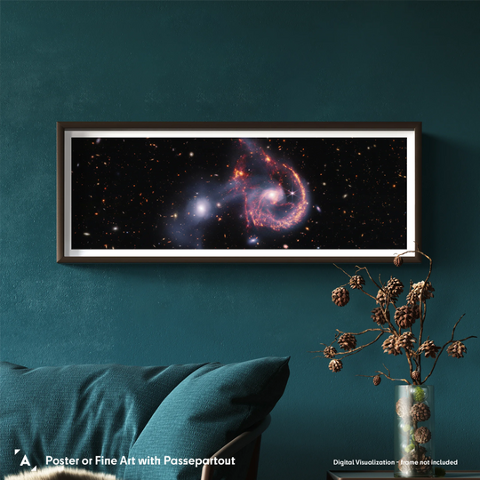 JWST: Arp 107 Panorama Poster