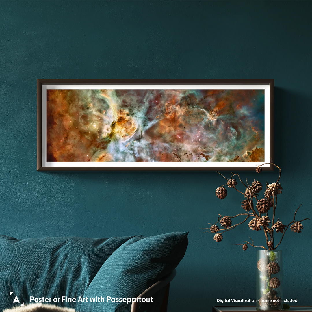 HST: Star Birth in Carina Nebula Panorama Poster