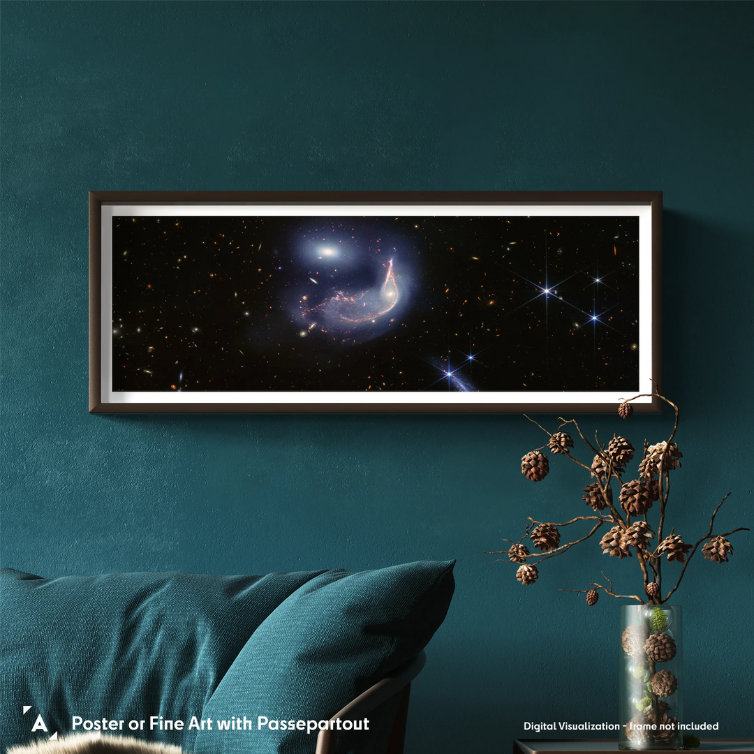 JWST: Interacting Galaxies Arp 142 Panorama Poster