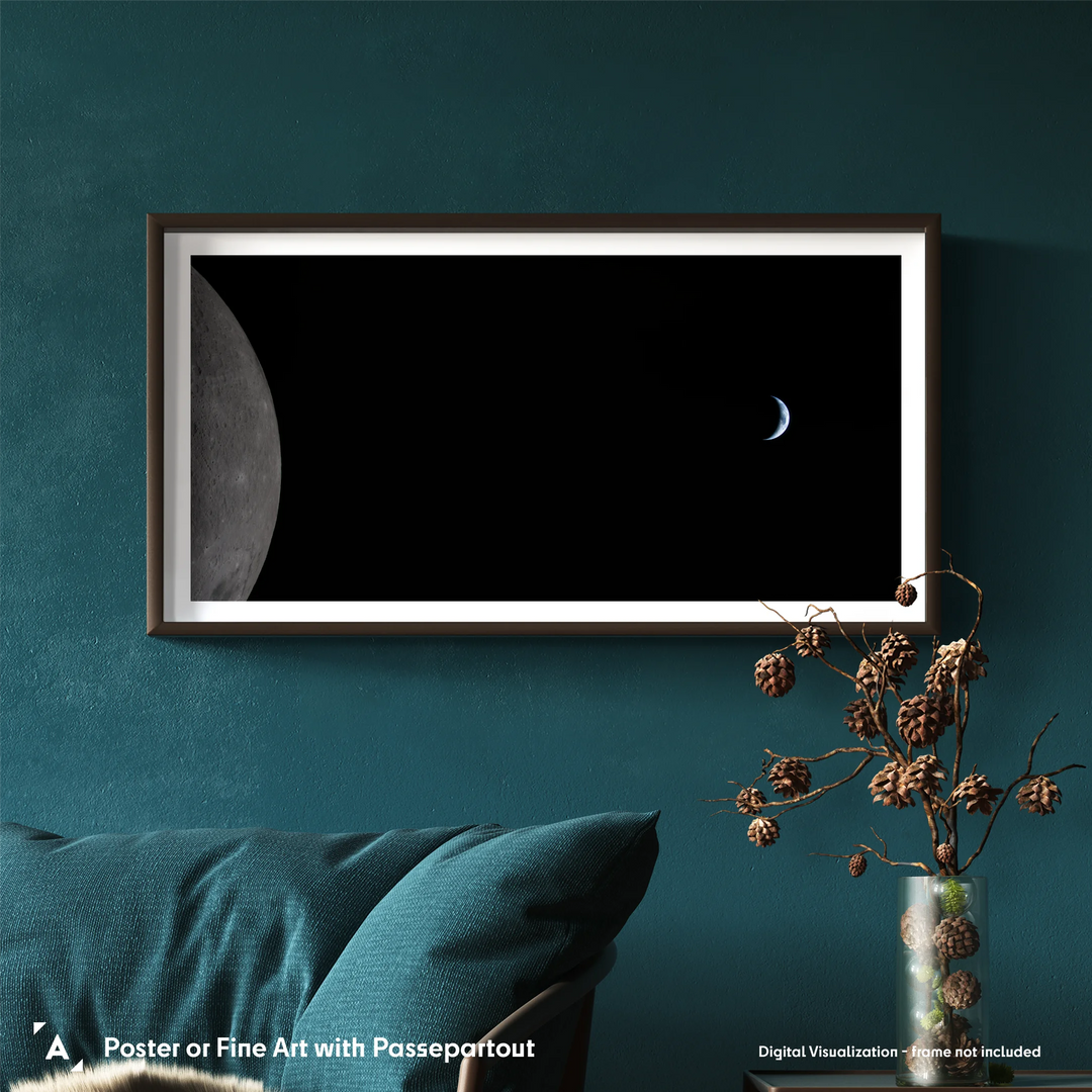 Earthset Over the Lunar Limb Panorama, Artemis II