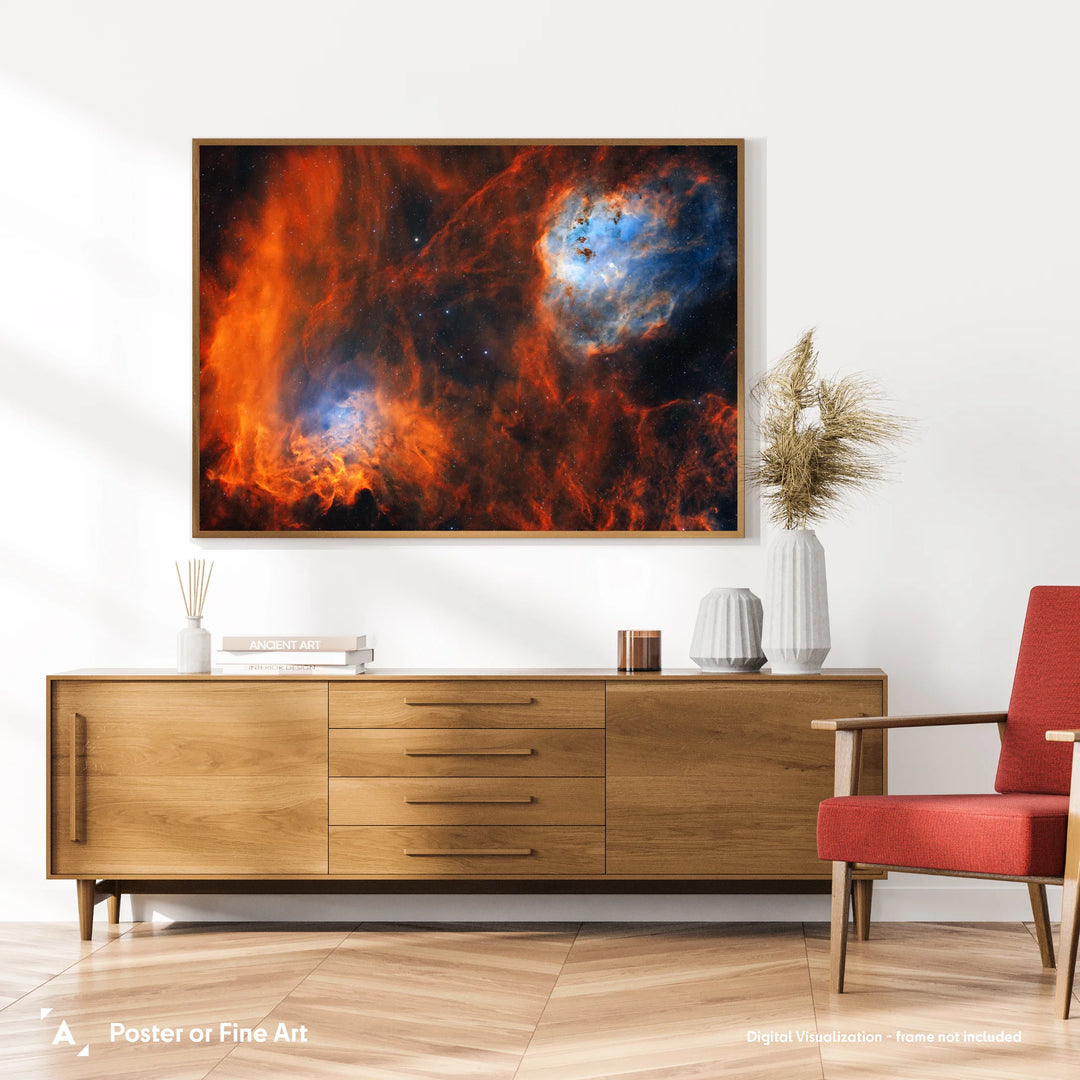 Logan Carpenter: The Flame Nebula and the Tadpoles Nebula Poster