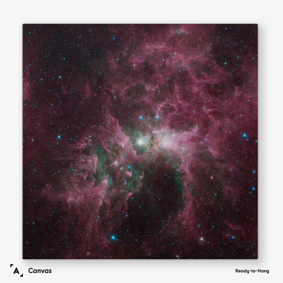 Spitzer Space Telescope Poster: The Tortured Clouds of Eta Carinae