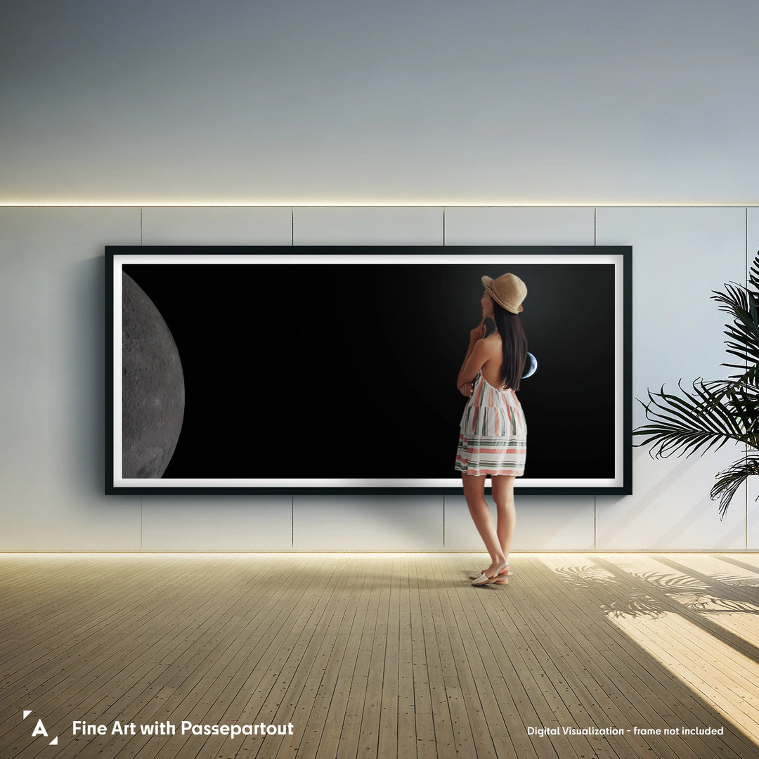 Earthset Over the Lunar Limb Panorama, Artemis II