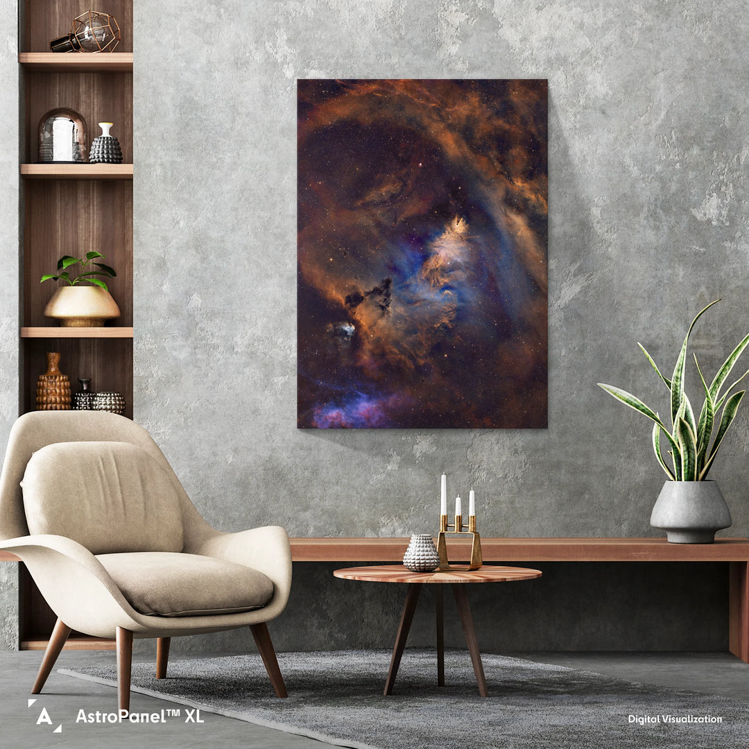 Rod Prazeres: Celestial Masterpiece - The Christmas Tree Cluster and Cone Nebula Poster