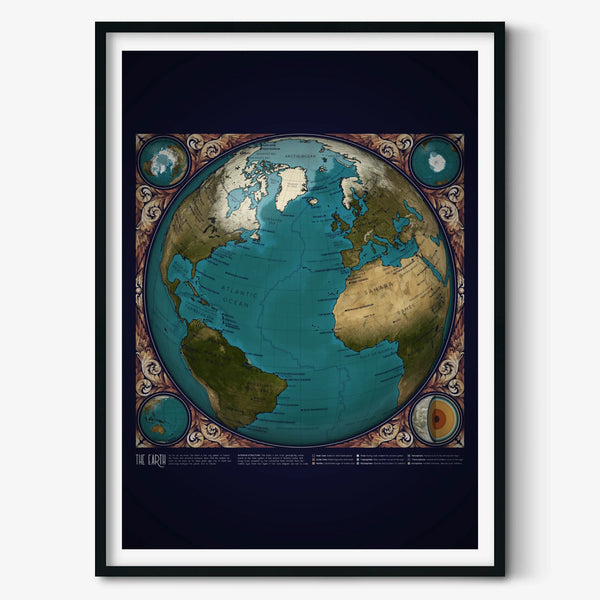 絵画 Earth a-map-of-earth-