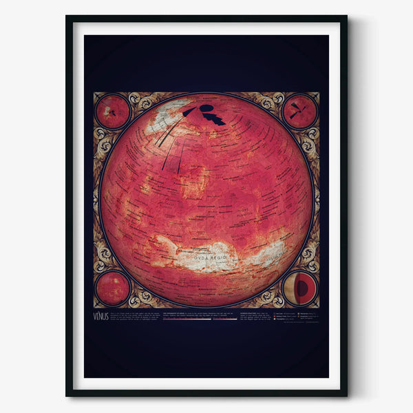 A Venus Map by Eleanor Lutz | Astrography Posters