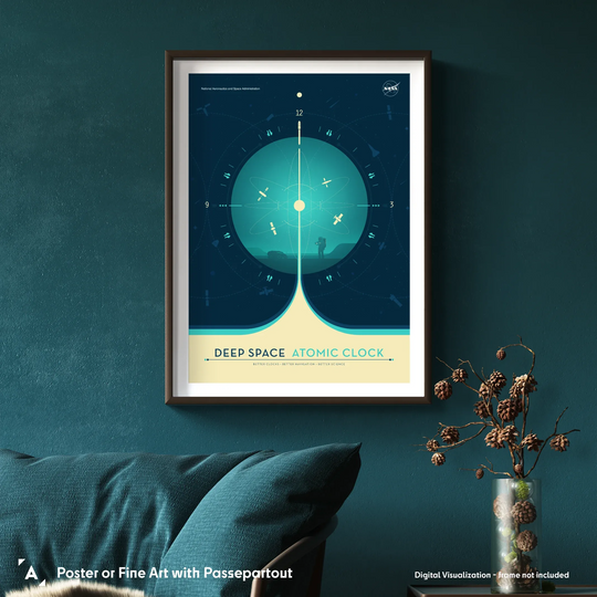Atomic Clock Poster: NASA Visions of the Future (Blue Version)