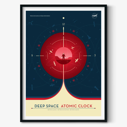 Atomic Clock Poster: NASA Visions of the Future (Red Version)
