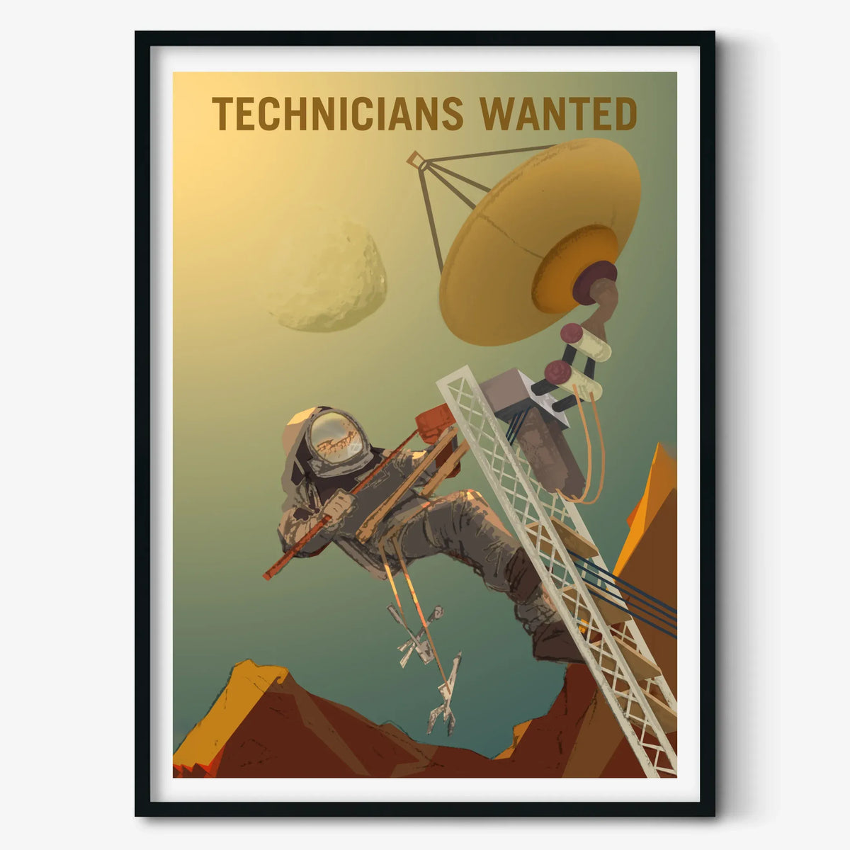 NASA Mars Recruitment Poster: Technicians Wanted