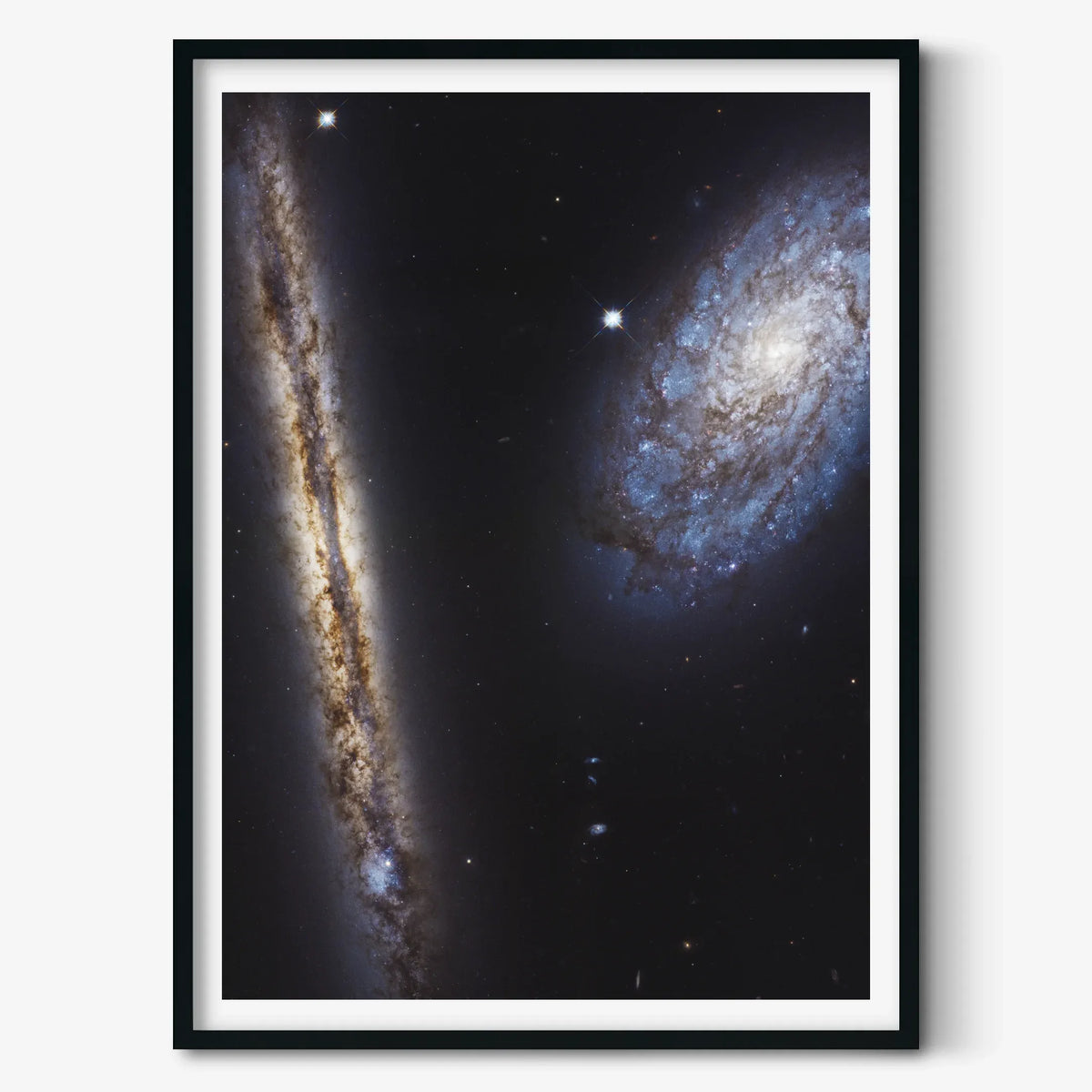 Spiral Galaxy Pair NGC 4302 and NGC 4298 Poster