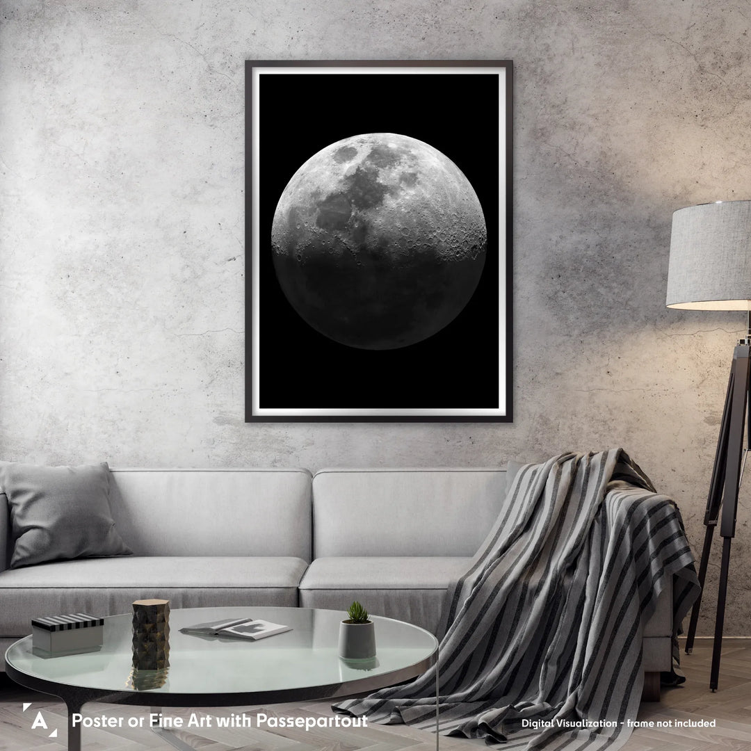 Giant Moon Poster Luna Moon Art Print Galaxy Wall Art Super Moon