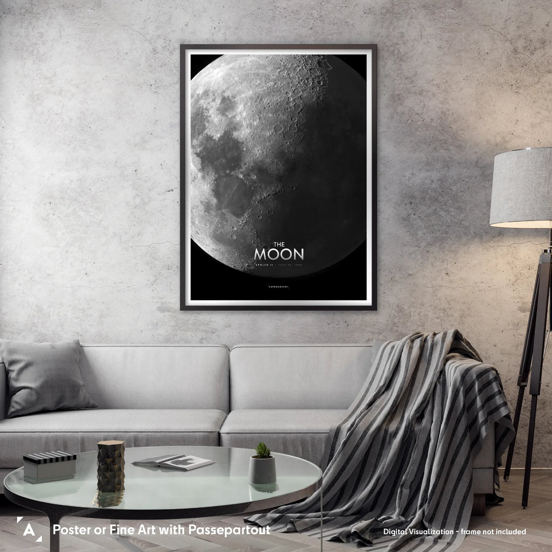 The Moon Poster – highest quality space art wall print – Astrography