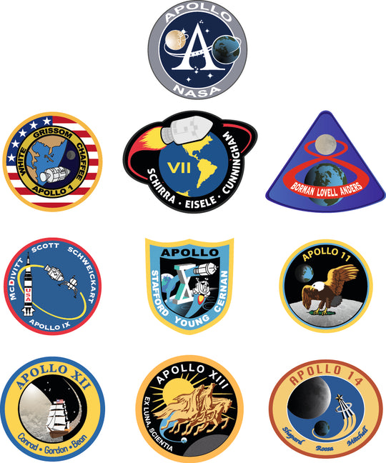 Apollo Space Program 10psc. Stickers Pack