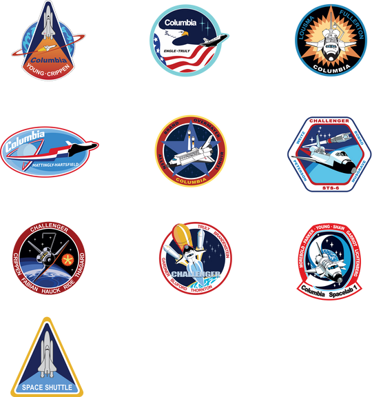 Space Transportation System 10psc. Stickers Pack